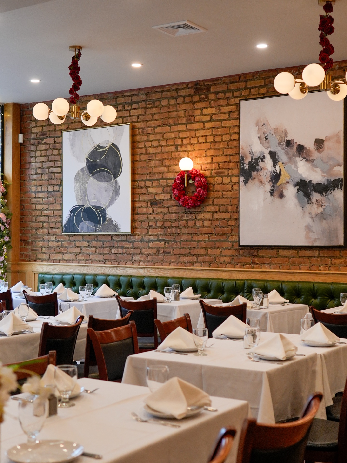 The dining room at Marcello's Restaurant in Pelham, NY